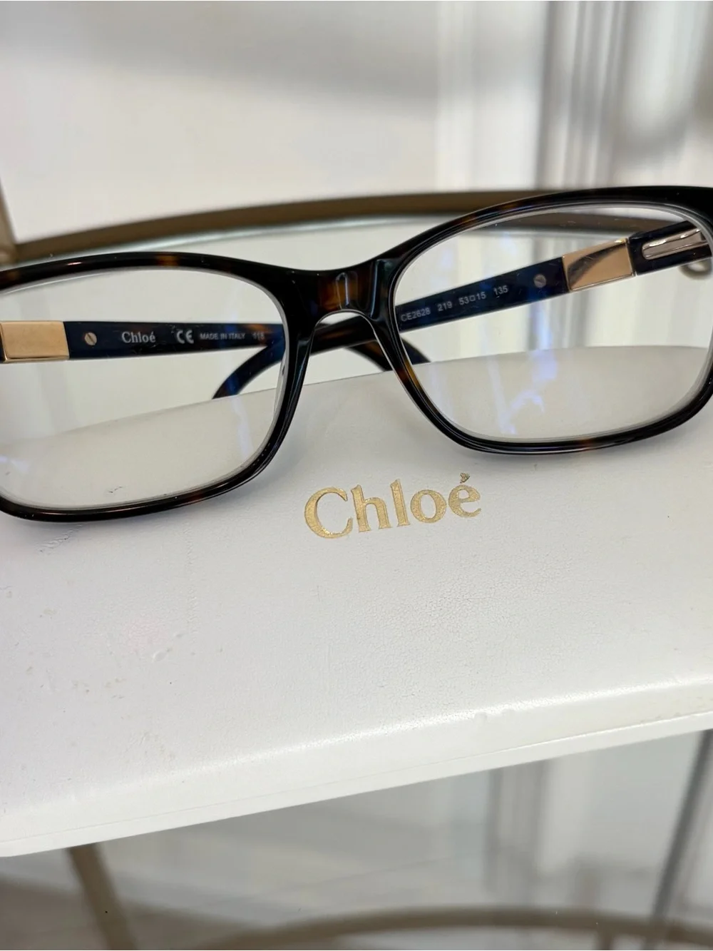 Chloé Tortoiseshell Brown and Black Optical Glasses